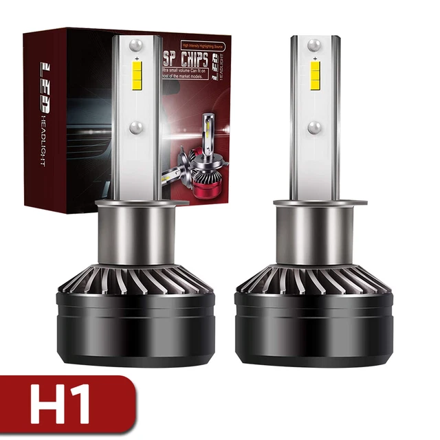 2pcs H1 LED Headlight Bulb Headlamp Super Bright HIGH Beam 6000K Xenon White 60W