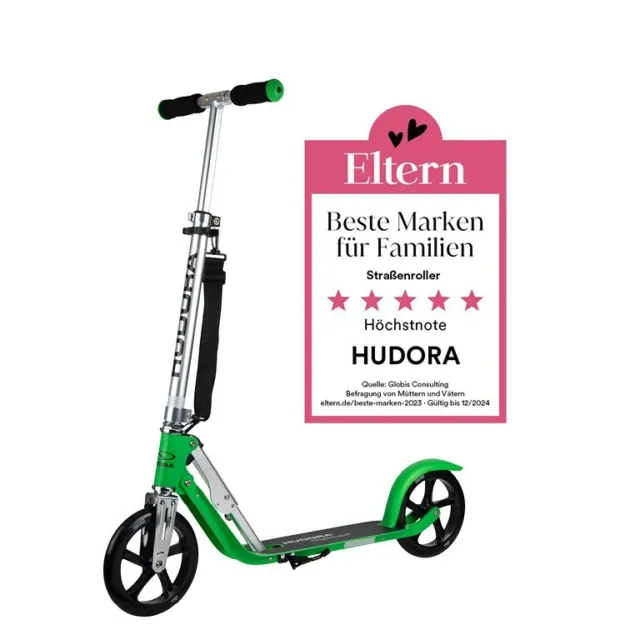 HUDORA Big Wheel 205 Scooter Tretroller Cityroller Roller Kickroller grass