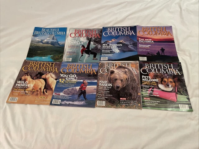 VINTAGE BEAUTIFUL BRITISH Columbia Canada Travel Magazines Lot of