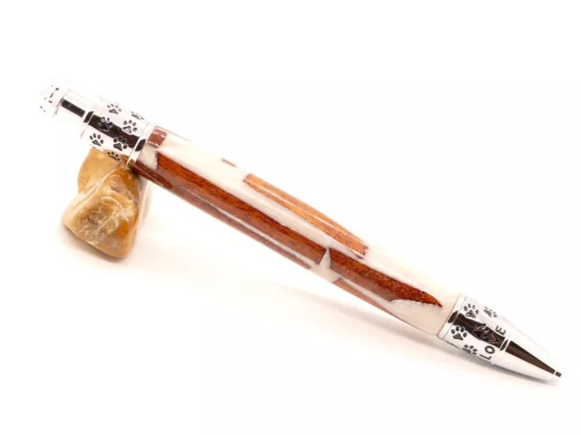 Beautiful Dog Lover Ballpoint Pen Handmade Hand Crafted Hybrid Resin & Wood 3