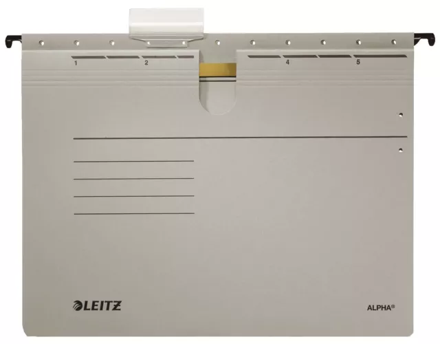 Leitz 1984-00-85 1984 Hängehefter ALPHA® - kfm. Heftung, Recyclingkarton, grau