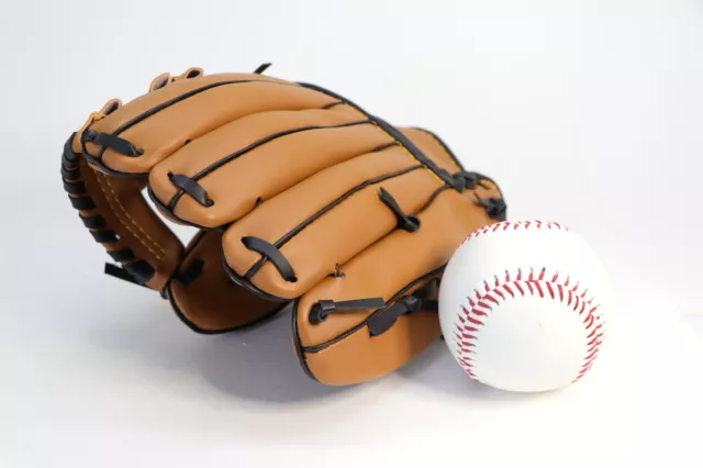 Sports Equipment Baseball Glove Leather Like With 1 Ball For Kids Youth Adults