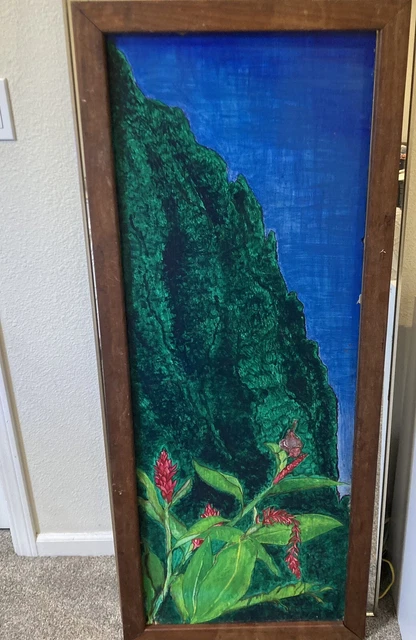 Original Acrylic On Sheetrock Painting By Peggy Cane Hovas Signed And Framed