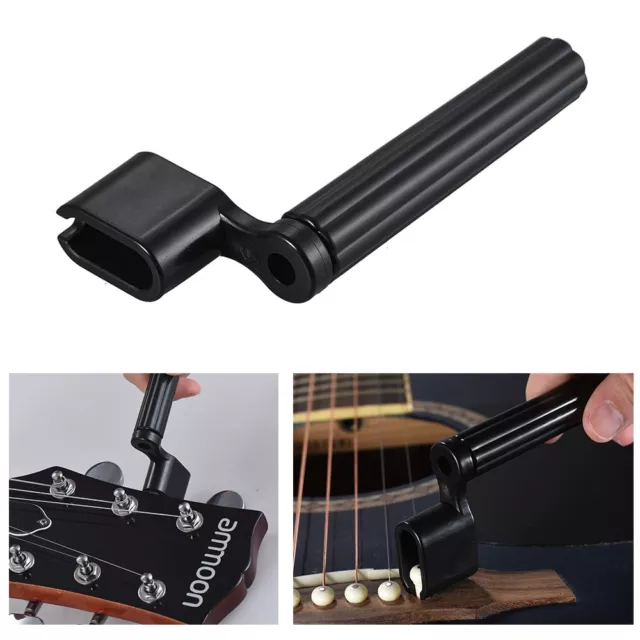 Guitar String Winder and Integrated Bridge Pin Remover and Peg Puller