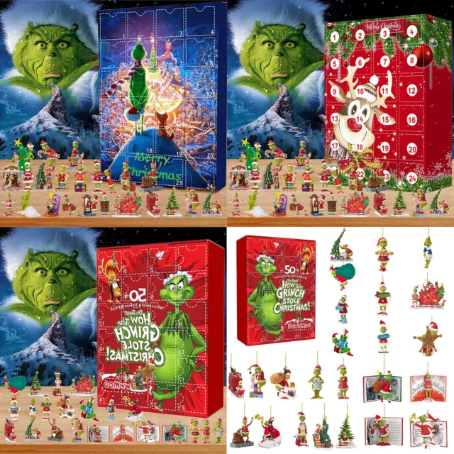 ❤️ Festival Grinch Monster 24 Days Countdown Advent Calendar Surprise Gift 2023