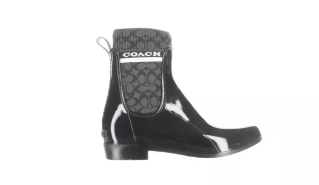 Coach Womens Rivington Black Rainboots Size 7 (7628563)