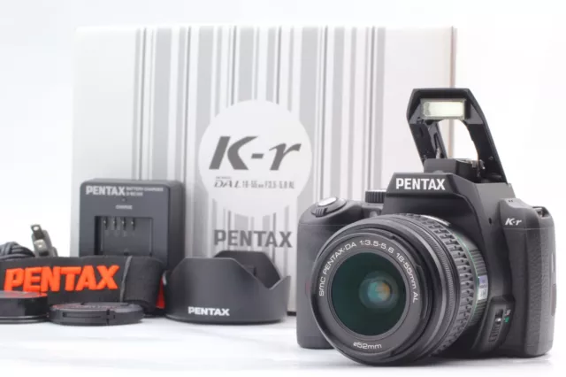 BOXED TOP MINT 1916 Shots PENTAX K-r 12.4MP DSLR DA18-55mm AL WR Lens From JAPAN