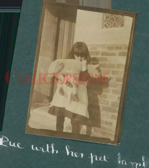 1915 Ruskin School Home Heacham Norfolk  Girl With Her Pet Lamb