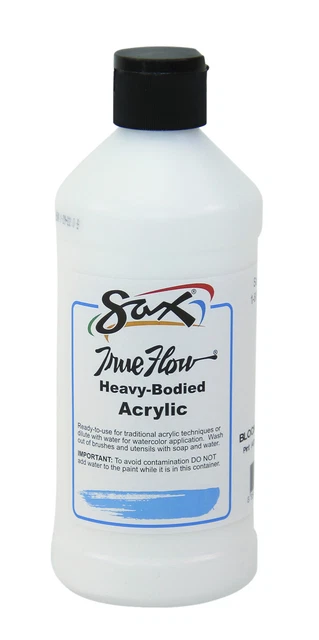 Sax True Flow Heavy Body Acrylic Paint, Pint, Blockout White