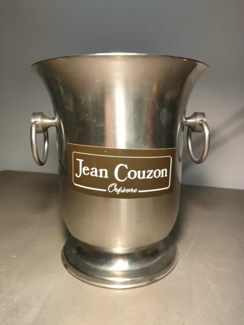 Beau seau à champagne inox Jean Couzon Orfèvre - très bel état