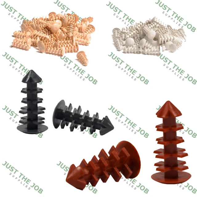 12mm Universal DPC Wall Plugs - Terracotta, Stone, Brown, Light & Dark Grey Colors - Damp Proof Course Plugs