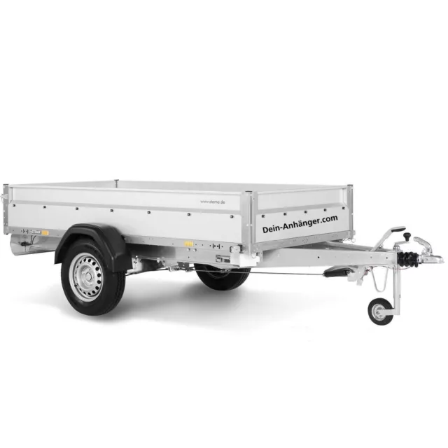 STEMA Pkw Anhänger Trailer STL 1300 Kg 251x128x35cm gebremst Kasten