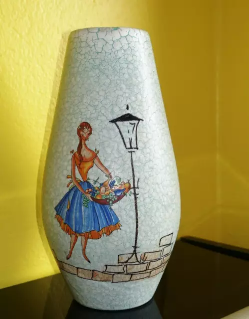 Vintage Marzi und Remy Vase Schrumpfglasur Rockabilly Petticoat 50er Jahre MCM !