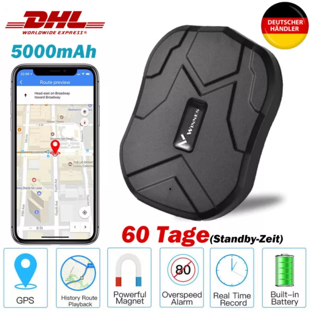 Mini KFZ GPS Tracker TK905 Peilsender für Auto Wasserdicht Echtzeit Magnet DHL