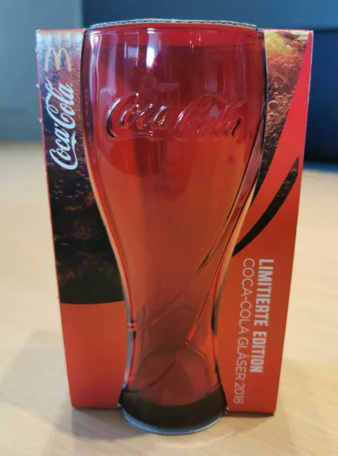 Coca Cola Glas McDonalds 2018 Rot Limitierte Edition OVP