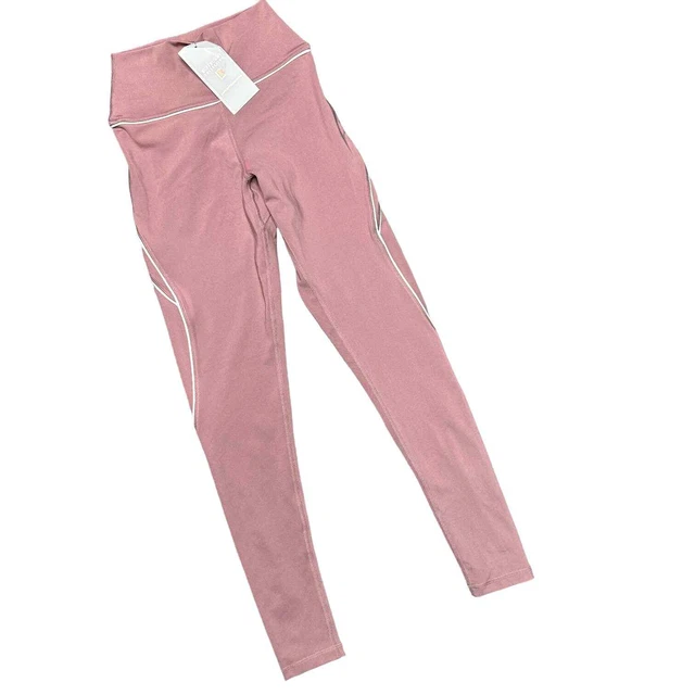 BUFFBUNNY COLLECTION WOMENS XS Pink Wide Waistband Mid Rise Nirvana  Leggings NWT £37.64 - PicClick UK