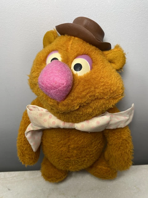 Fozzie Bear Vintage 1976 Fisher-Price FP 851 The Muppet Show Plush Animal W/ Hat