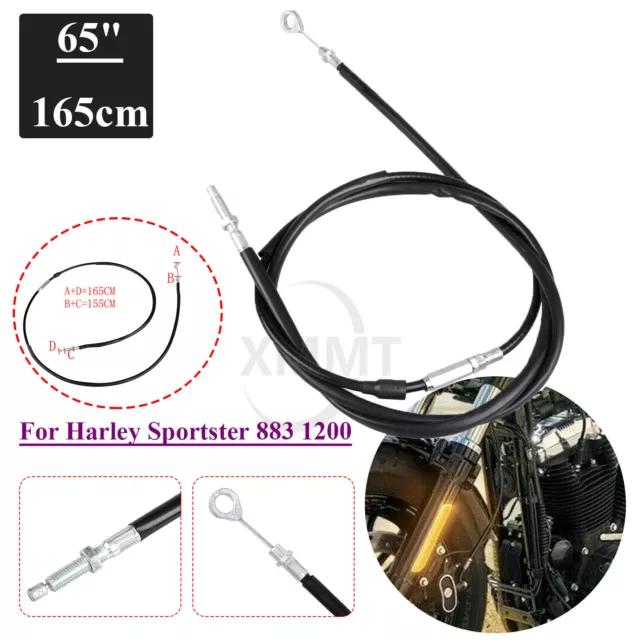 65" 165cm Blackout Clutch Cable Wire Line For Harley Sportster XL883 Low XL1200L