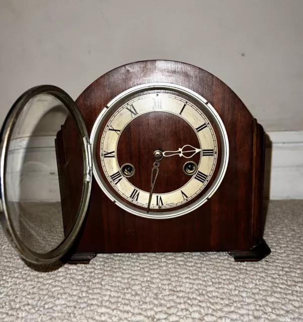 Antique English Smiths Chiming Mantle Clock