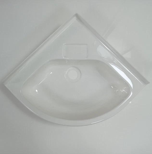 PLASTIC CORNER SINK Vanity bowl Caravan Motorhome Boat Bathroom White