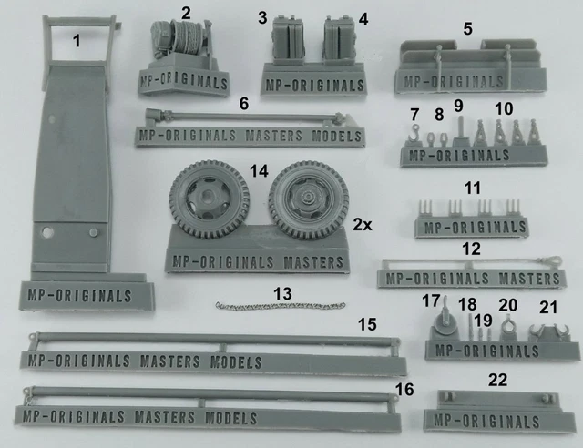 Mp Original Masters Model 48010 1/48 Gmc Cckw 5T 6X6 Bumper Jerrycan Winch Doubl