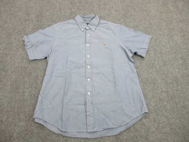 Ralph Lauren Shirt Mens Extra Large Blue Button Up Pony Logo Preppy Casual