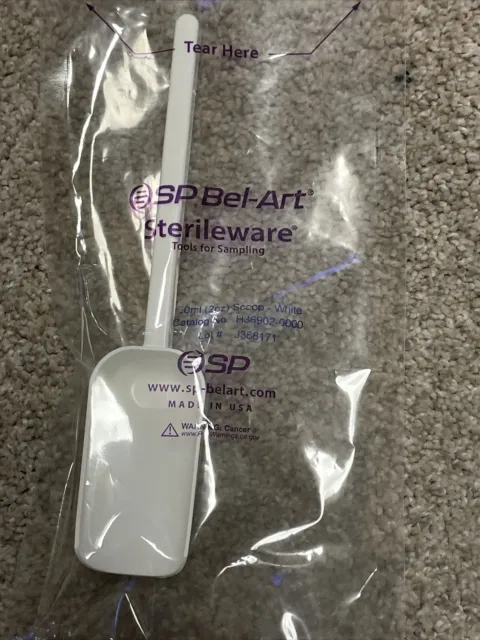 Bel-Art Sterileware H36902 Sterile Sampling Scoop 60 mL 2 Oz Sealed Pack Of 10