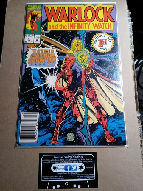 Warlock and the Infinity Watch #1 Newsstand 🔑 MARVEL KEY Infinity Gauntlet !!!