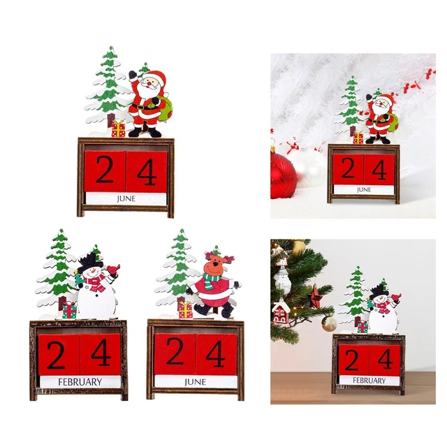 Calendario de Navidad Madera Manualidades Calendario de Adviento para Office
