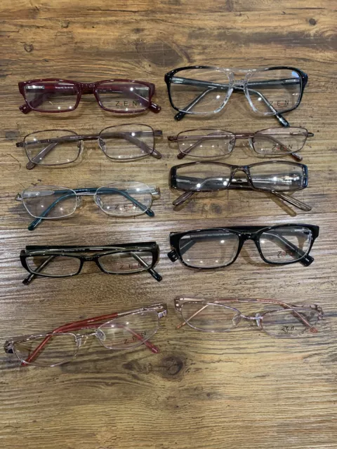 LOT of 10 ZEN NEW Eyeglass Frames