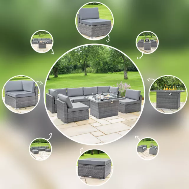 Harrier rattan cube clearance dining set