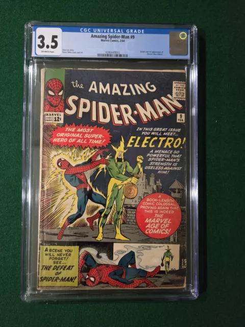 Amazing Spider-Man #9 CGC 3.5 1964 1st app. Electro Ditko Lee