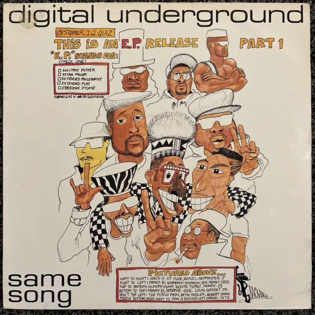 Digital Underground - Same Song - 12” Vinyl Record - 1991 - Tupac- Rap Hip Hop