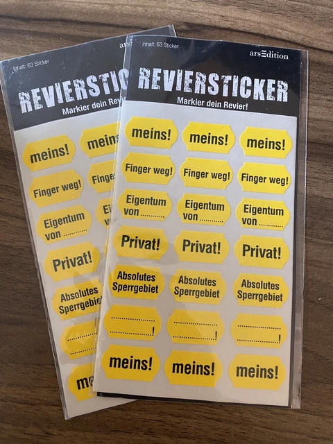 Reviersticker 63 Sticker Geschenk WG Fun Gag