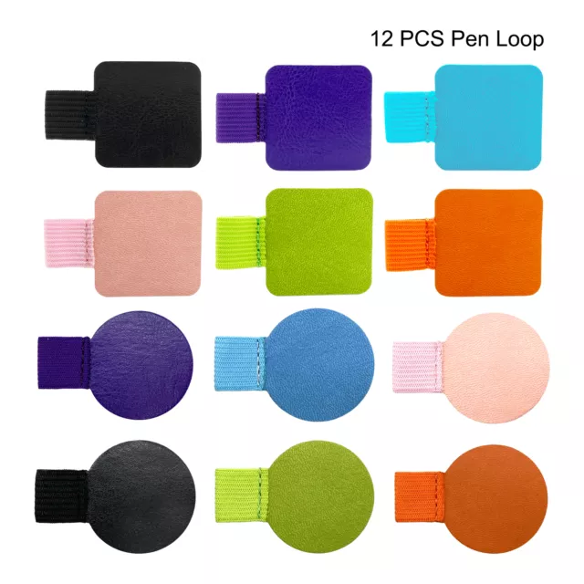 12pcs With Elastic Band SelfRound Square Pen Loop Gift Flexible