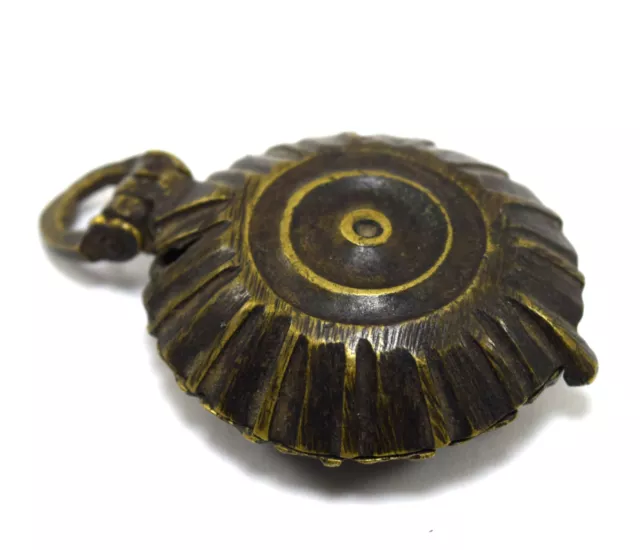 Antique Rare Unique Style Brass Betel Lime Box (Chuna-Dani). i22-51
