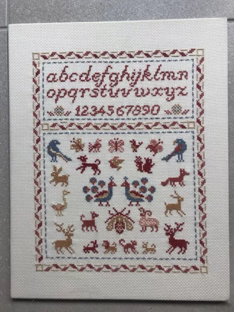 Finished Cross stitch Sampler Embroidery