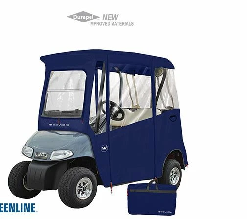 EZGO Premium Drivable 2 Person Golf Cart Enclosure Cover Color: NAVY