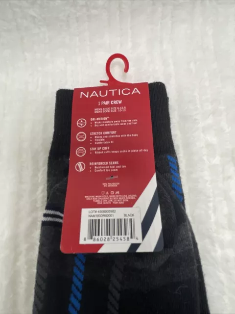 Nautica and Nick Graham Dress Socks Size 6-12 Men’s Crew New 3