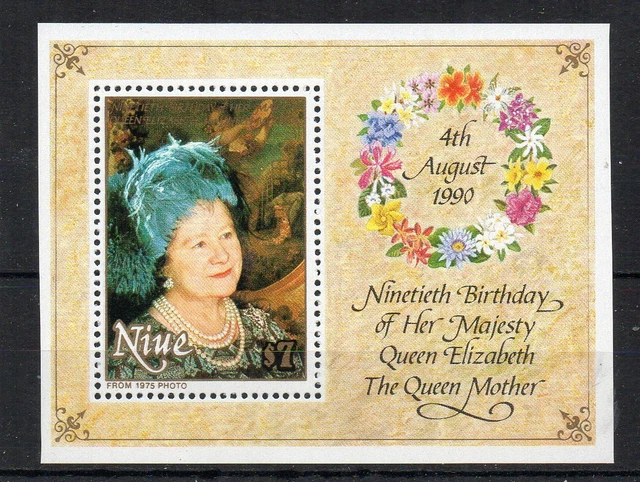 Niue 1990 Queen Mother's Geburtstag Ms MNH