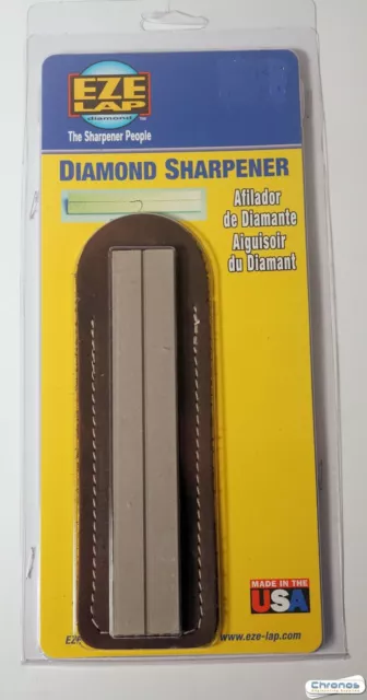 EZE-LAP 1″ x 6″ Super Fine Diamond Bench Sharpener (1200g) c/w Fish Hook Groove