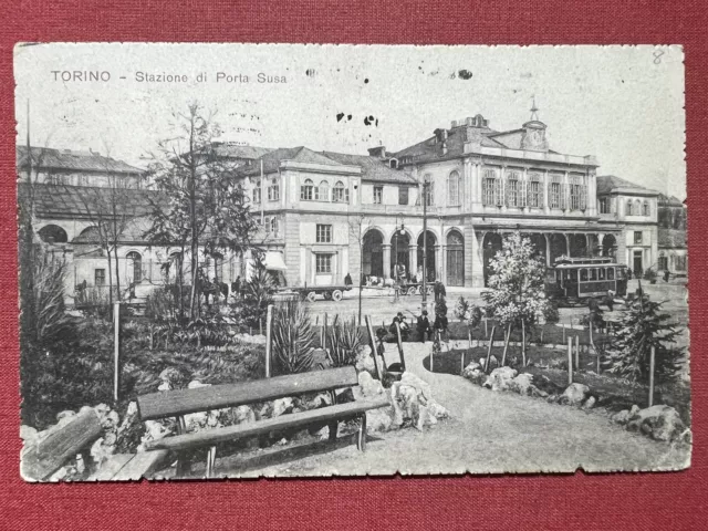 Cartolina - Torino - Stazione di Porta Susa - 1917