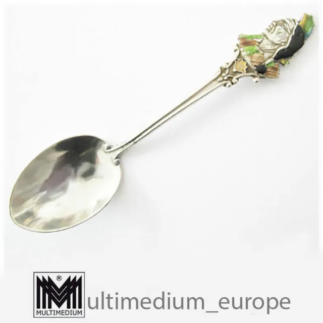 Indianer Emaille Silber Löffel spoon sterling silver enamel Lamond Fils Montreal