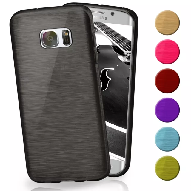 Hülle für Samsung Galaxy S7 Edge Case Cover Silikon Schutzhülle TPU Brushed