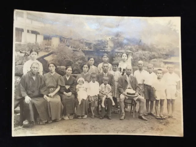 #15844 Japanisch Vintage Foto 1940s / Mann Damen People Landschaft