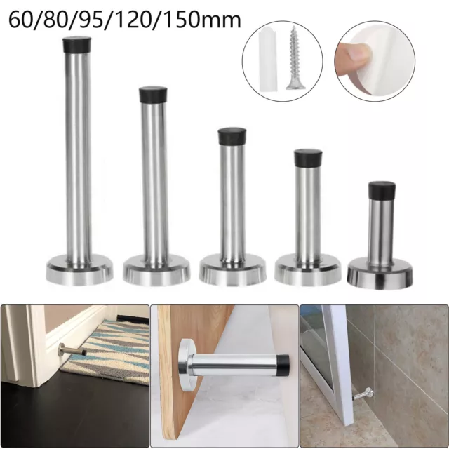 Projection Door Stop Skirting Wall Mounted Doorstop Rubber Buffer Stopper