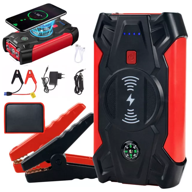 Auto Starthilfe Jump Starter 20000mAh 12V 600A Ladegerät Booster Powerbank LED