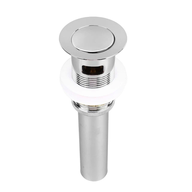 POP UP SINK Drain W/Overflow Sink Vessel Drain Stopper Stainless Steel