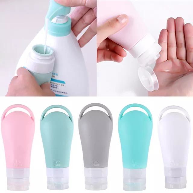 Silicone Vide Bouteille Voyage Cosmetique Compressible Lotion Shampooing 90 *