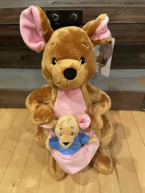 New Build Bear Workshop Disney Classic Winnie Pooh Kanga Roo Kangaroo Plush Set